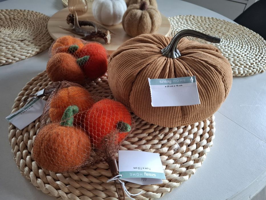 Sinsay Home dynie dynia duża zestaw dekoracji jesiennych