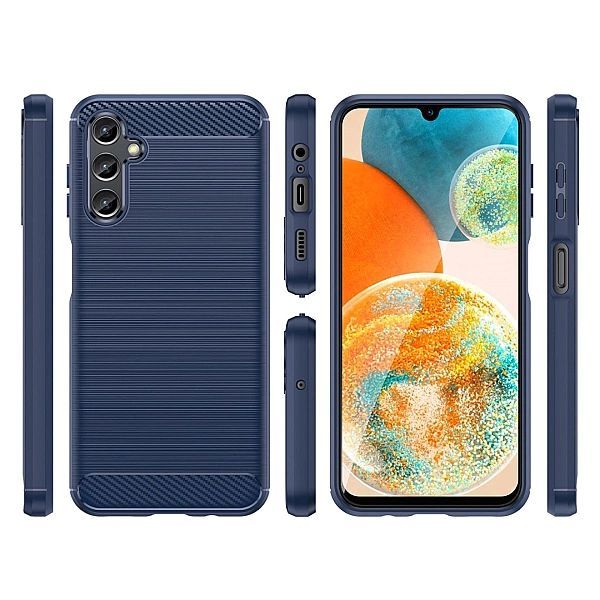 Etui Carbon Case do Samsung Galaxy A14/5g elastyczny niebieski