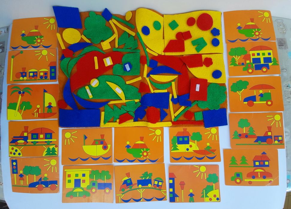 Детский развивающий коврик из фетра по методике Монтессори