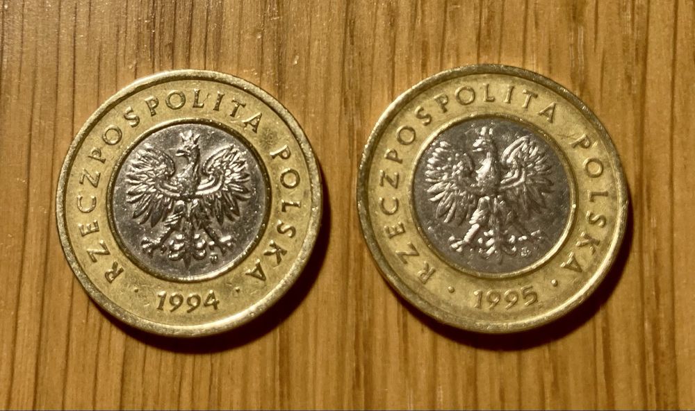 Zestaw monet 2 zl 1994 i 1995 pierwsze wydania