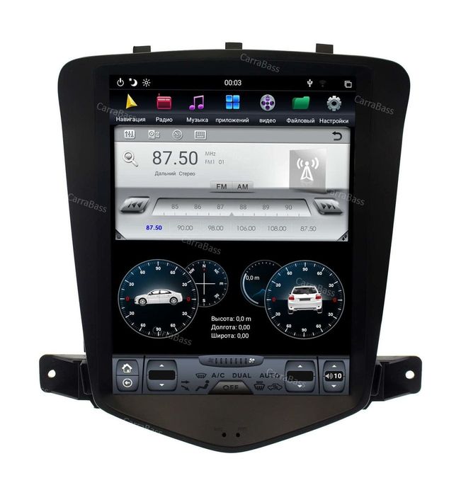 магнітола Chevrolet Cruze 2008-12 DSP Tesla Style