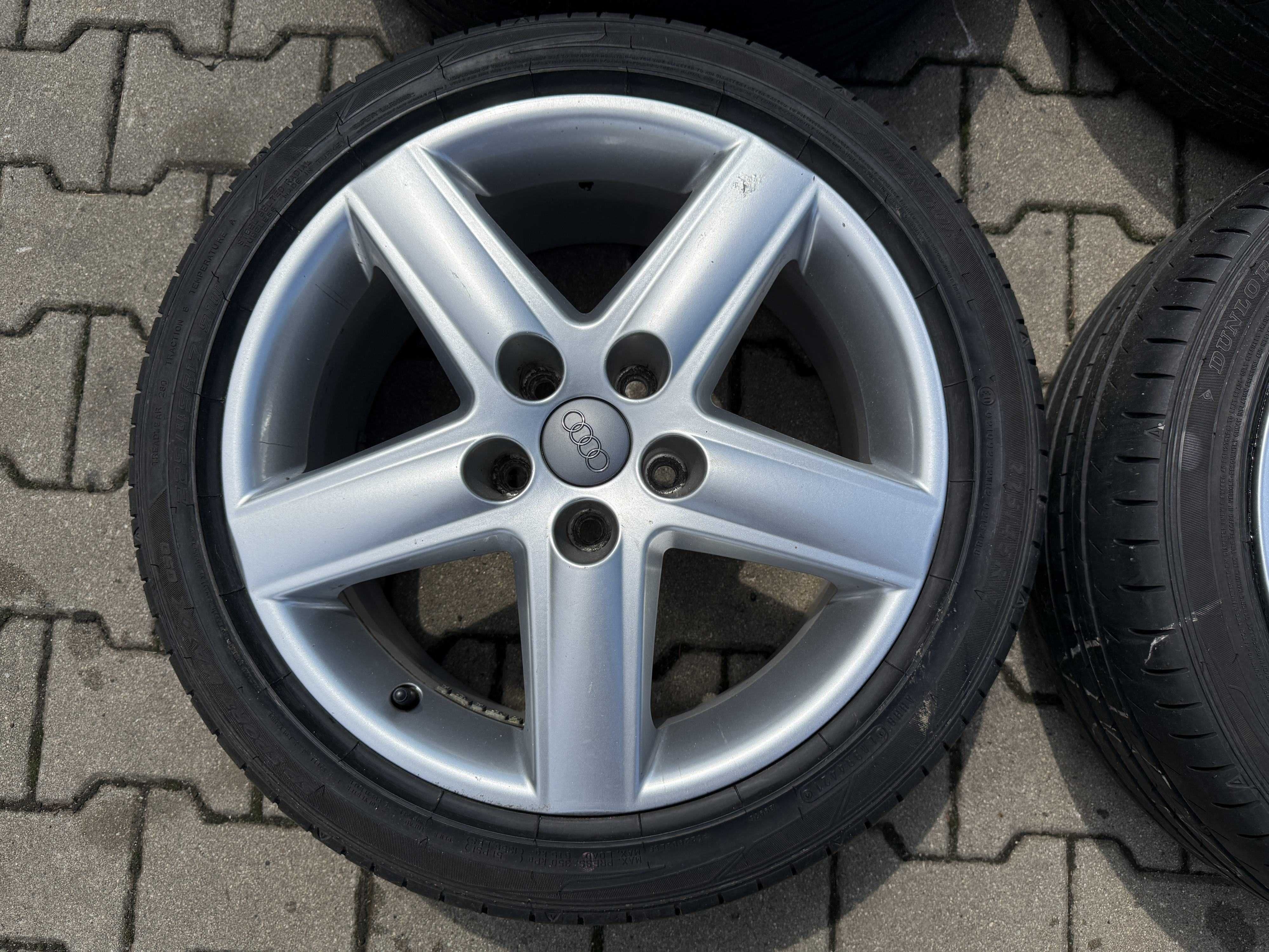 Koła letnie 17 Audi A4 B6, A6 C5 5x112 z oponami Dunlop 225/45