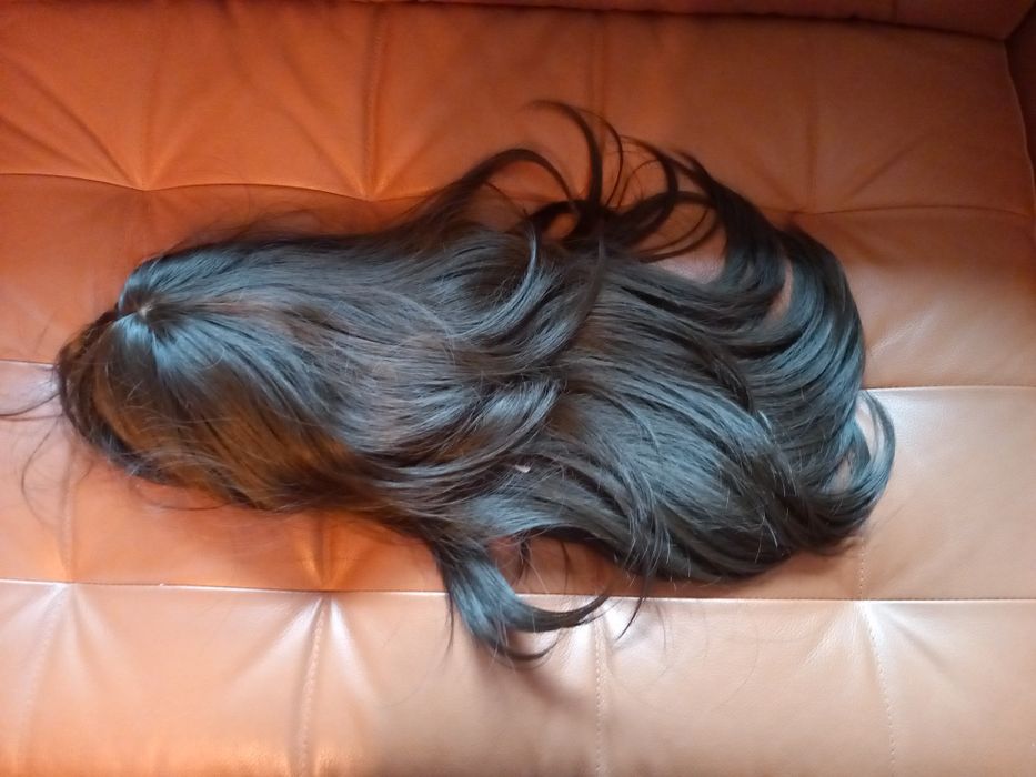 Peruka syntetyczna długie brąz włosy