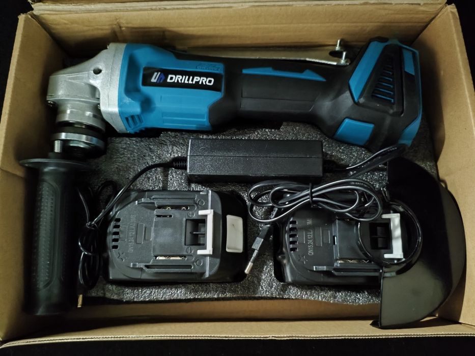 Szlifierka kątowa akumulatorowa 18V 125mm bezszczotkowa 2 akumulatory