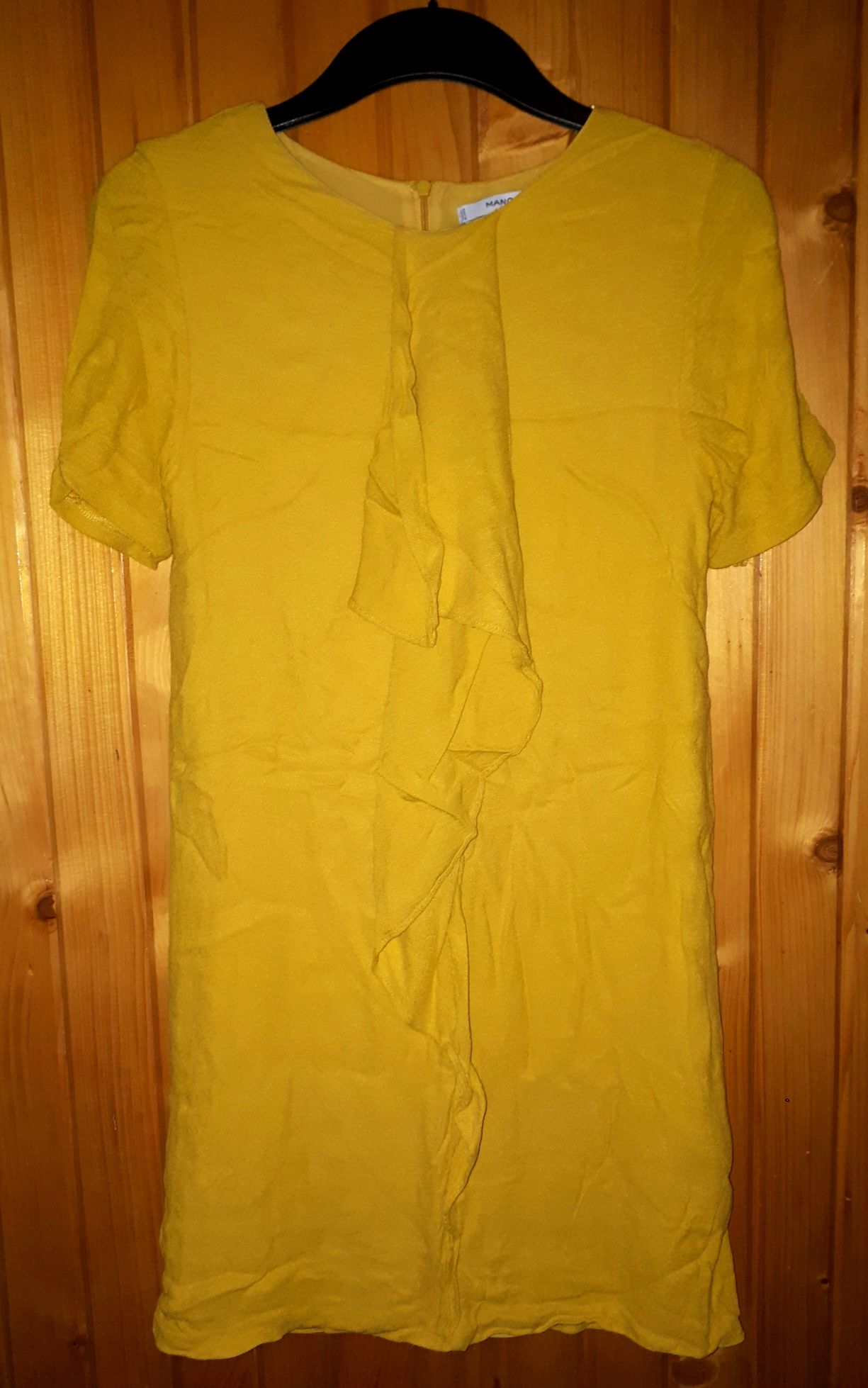 Sukienka MANGO midi żółta XS/34