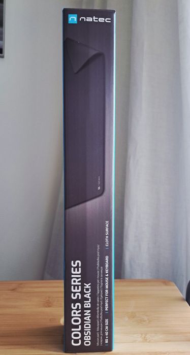 Natec Colors Obsidian Black – podkładka gamingowa XL 80 × 40 cm