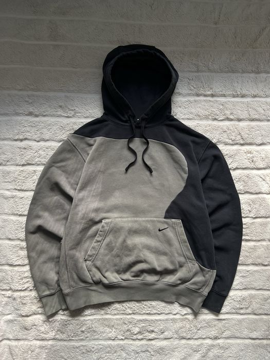 NIKE (M) Rare Two Tone Hoodie мужское худи на флисе оригинал двухцветн