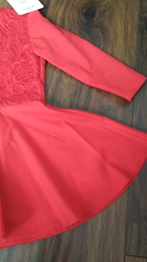 Nowa czerwona sukienka święta r. 92+gratisy