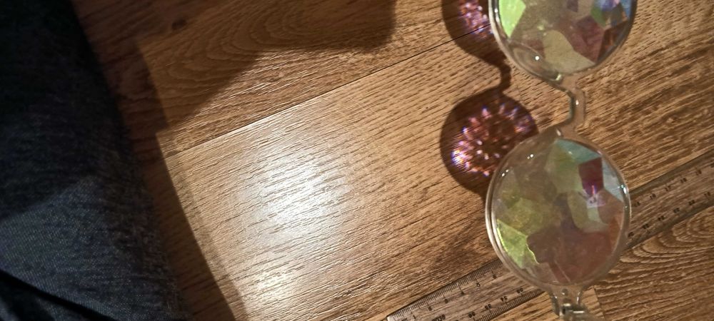 Okulary kalejdoskop, imprezowe, różowe, śmieszne