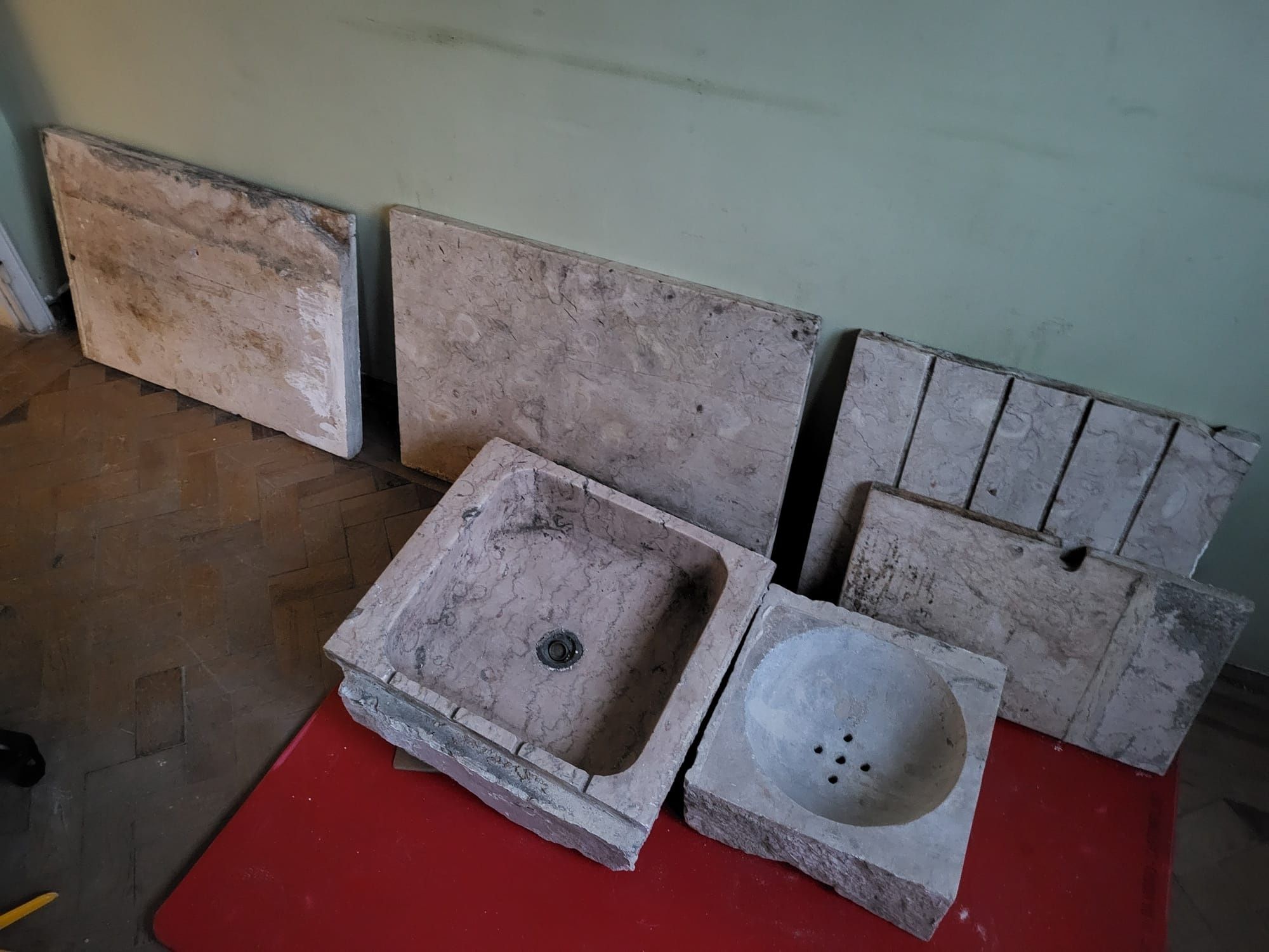 Conjunto de pedra em mármore