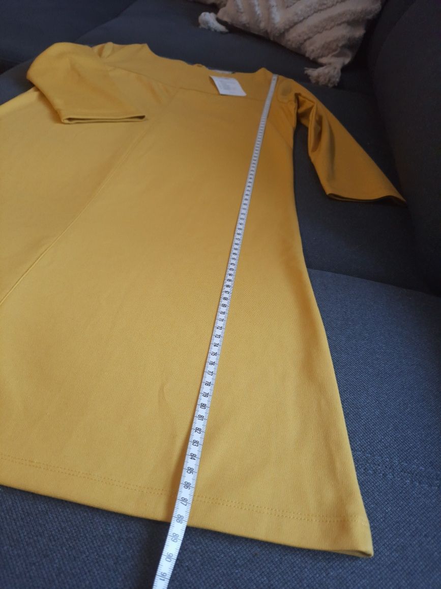 Żółta musztardowa sukienka nowa sukienka metką