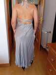 Vestido de cetim comprido