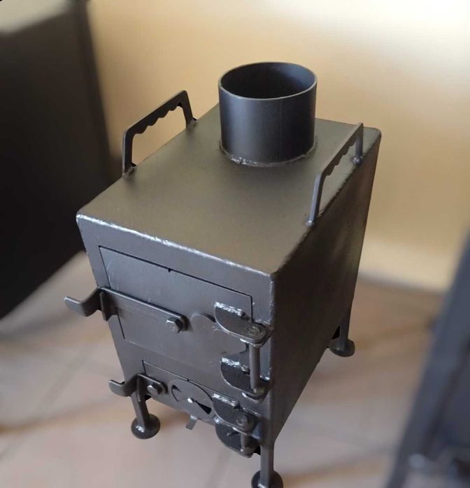 Маленька пічка буржуйка бліндажна мала печь походная печка блиндажная