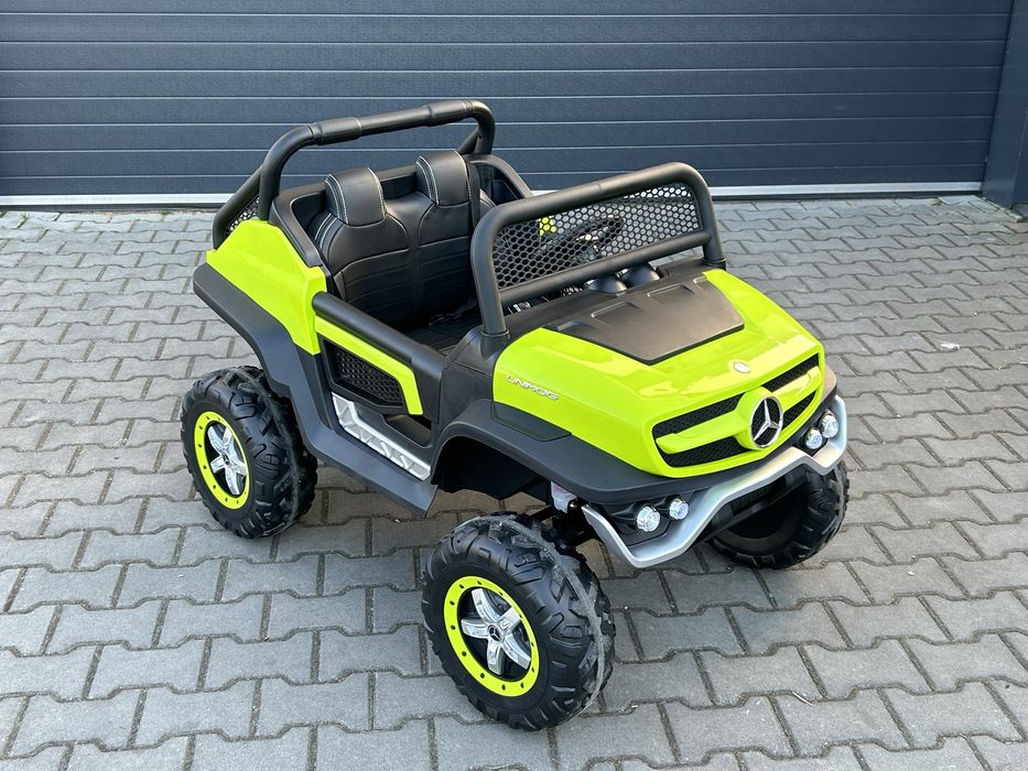 Mega duży Jeep Mercedes Unimog Auto na akumulator 4 silniki 2-osobowy