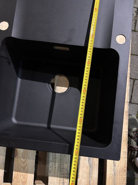 Zlewozmywak Franke Orion OID 611-62 onyx z syfonem przyściennym