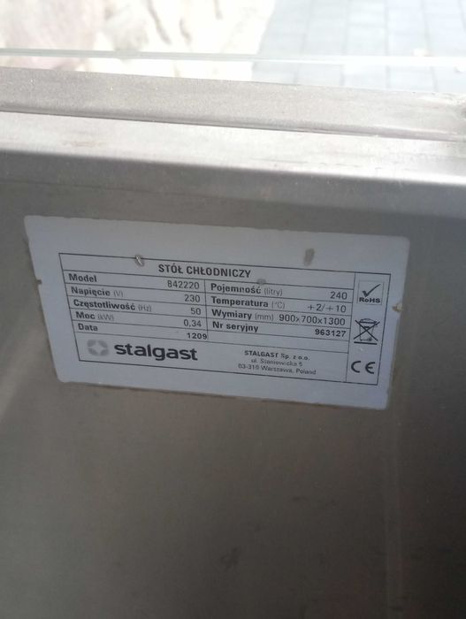 Stoł chłodniczy Stalgast