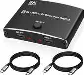 Przełącznik Switch  kvm  selektor  2 KIERUNKOWY 8K USB-C
