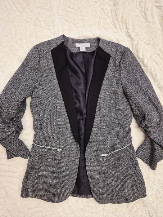 Klasyczna marynarka damska H&M S Szara elegancka