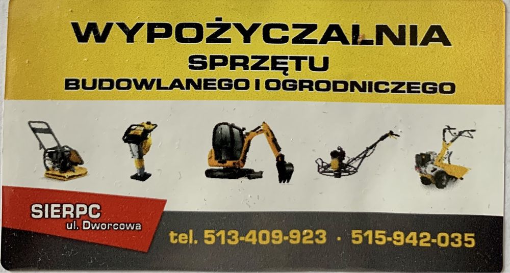 Młoty wyburzeniowe,frezarki ,listwy ,zageszczarki -wiertnice do betonu