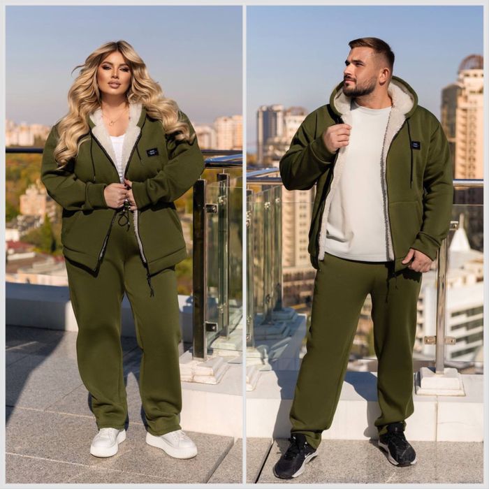 Мужской+Женский теплый костюм с мехом/Чоловічий+Жіночий костюм з хутро