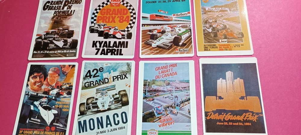 Antiga Coleção calendários de bolso cartazes da fórmula 1