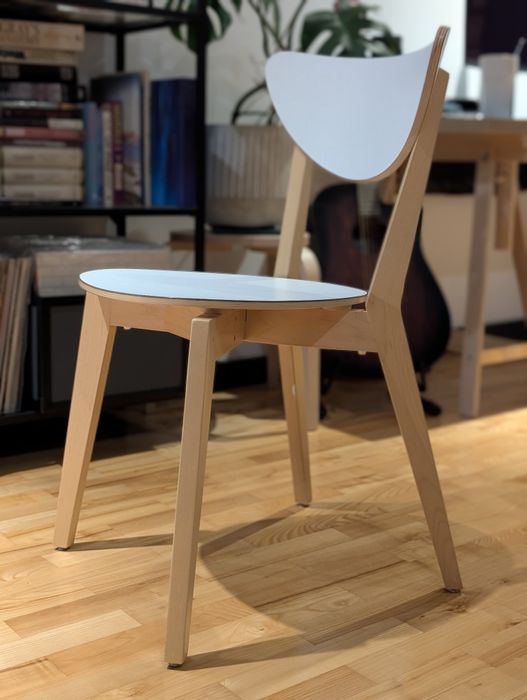 Ikea NORDMYRA krzesło biały/ brzoza 
Krzesło, biały/brzoza
