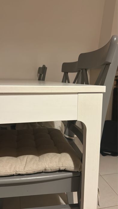 Mesa extensível branca (IKEA) — Madeira
