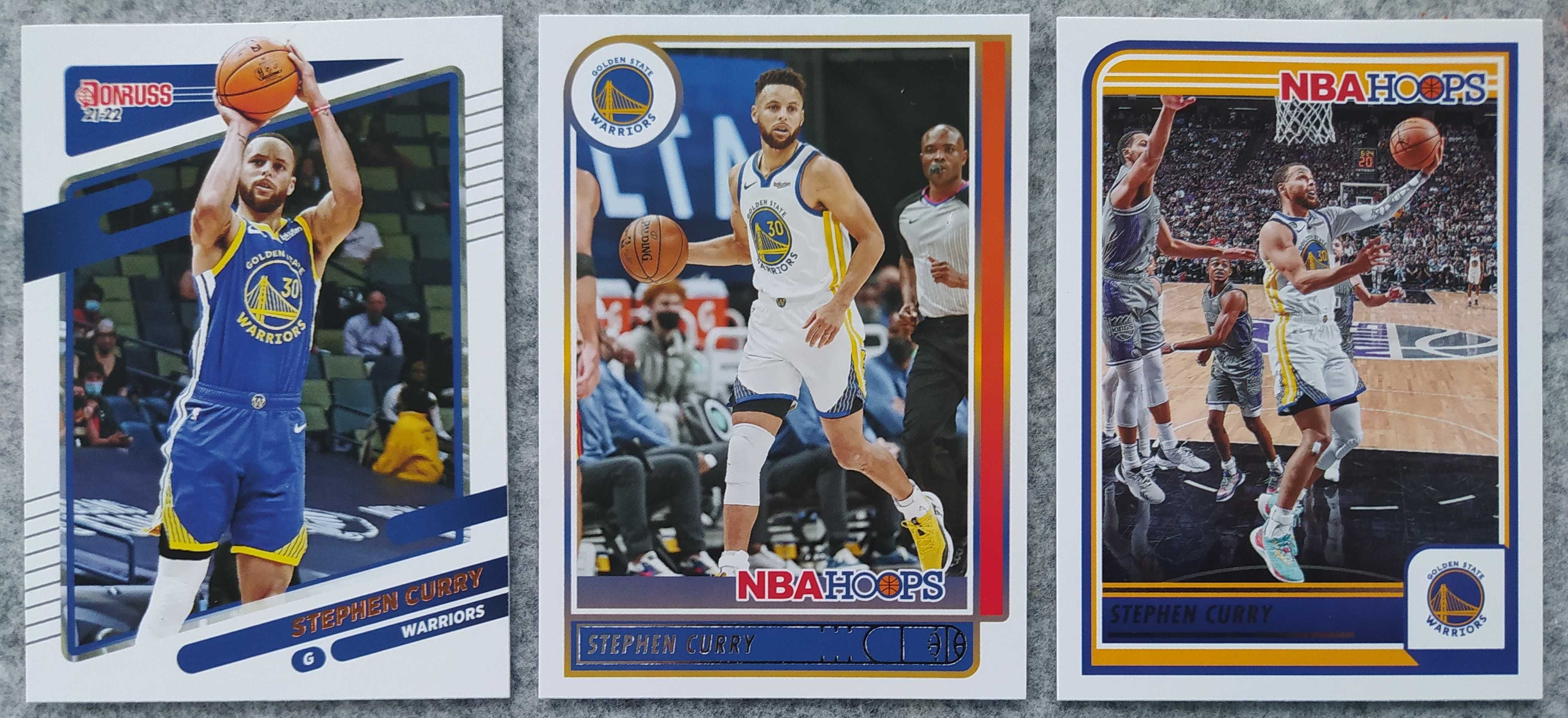3 karty NBA z nowych serii Stephen Curry Golden State Warriors