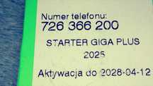 726 _ 366 _ 200 Złoty prosty fajny ciekawy numer telefonu