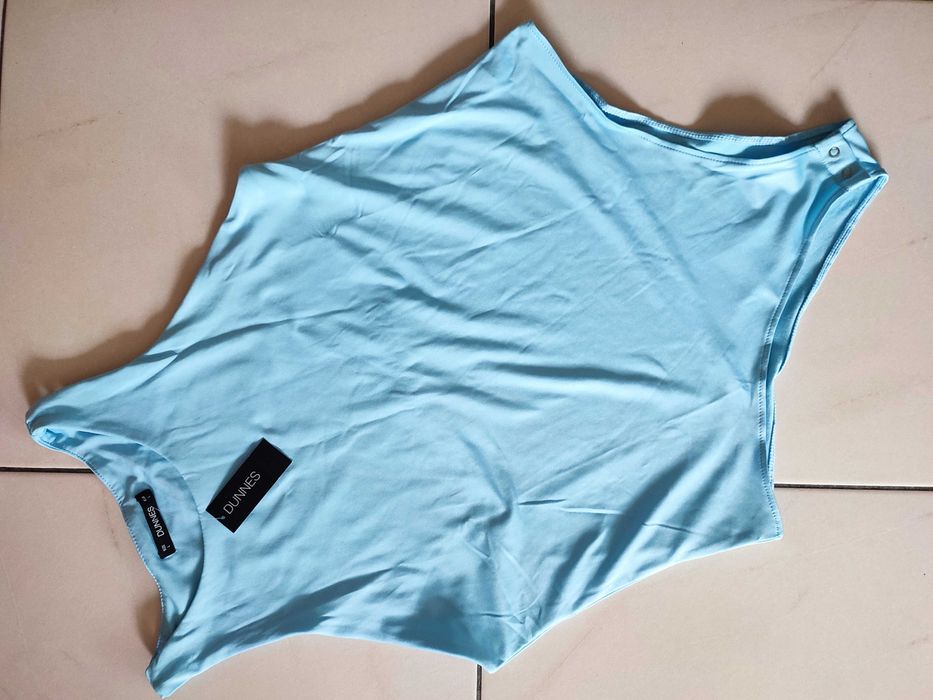 Niebieski Body modne gładkie stylowe  L (44/46) Dunnes stores