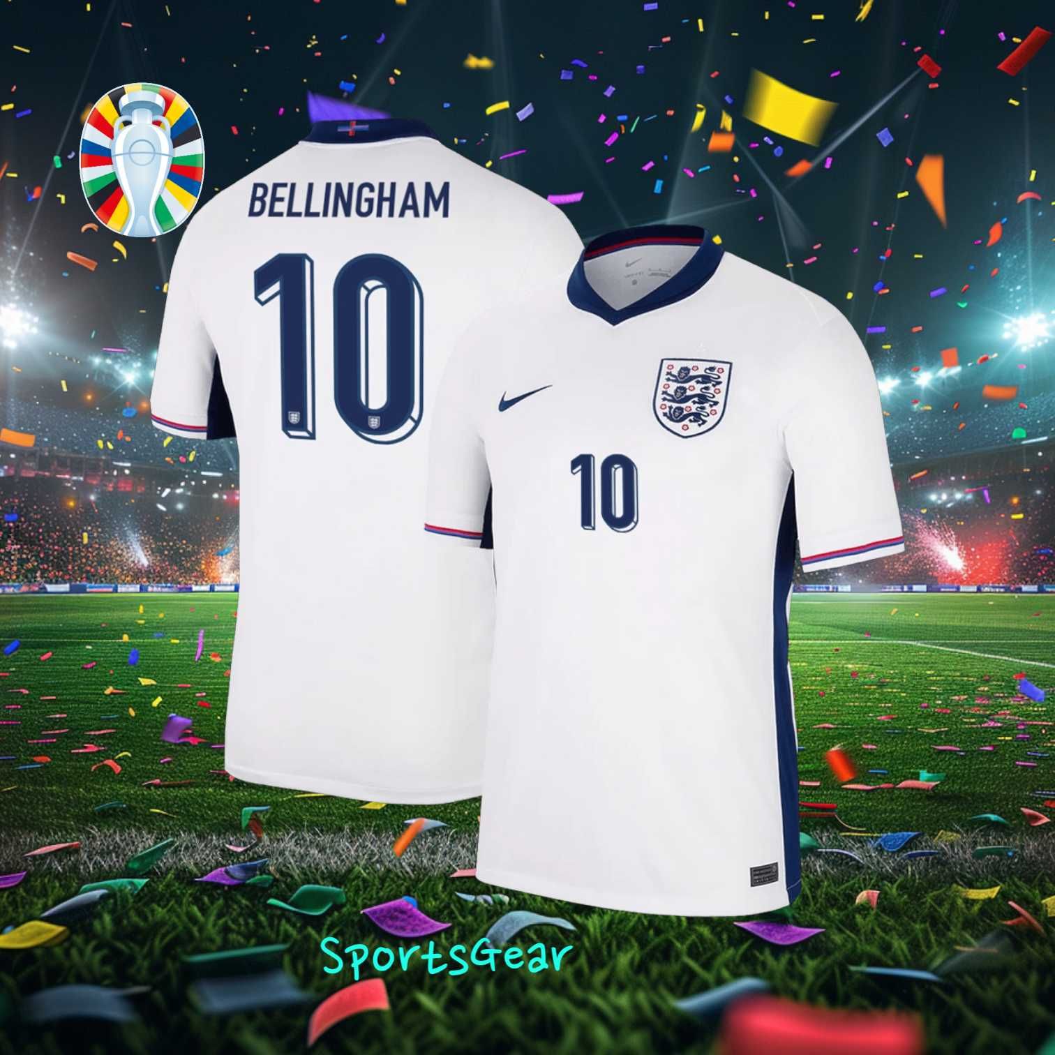 Anglia BELLINGHAM Koszulka Domowa EURO 2024 NIKE Rozm. L