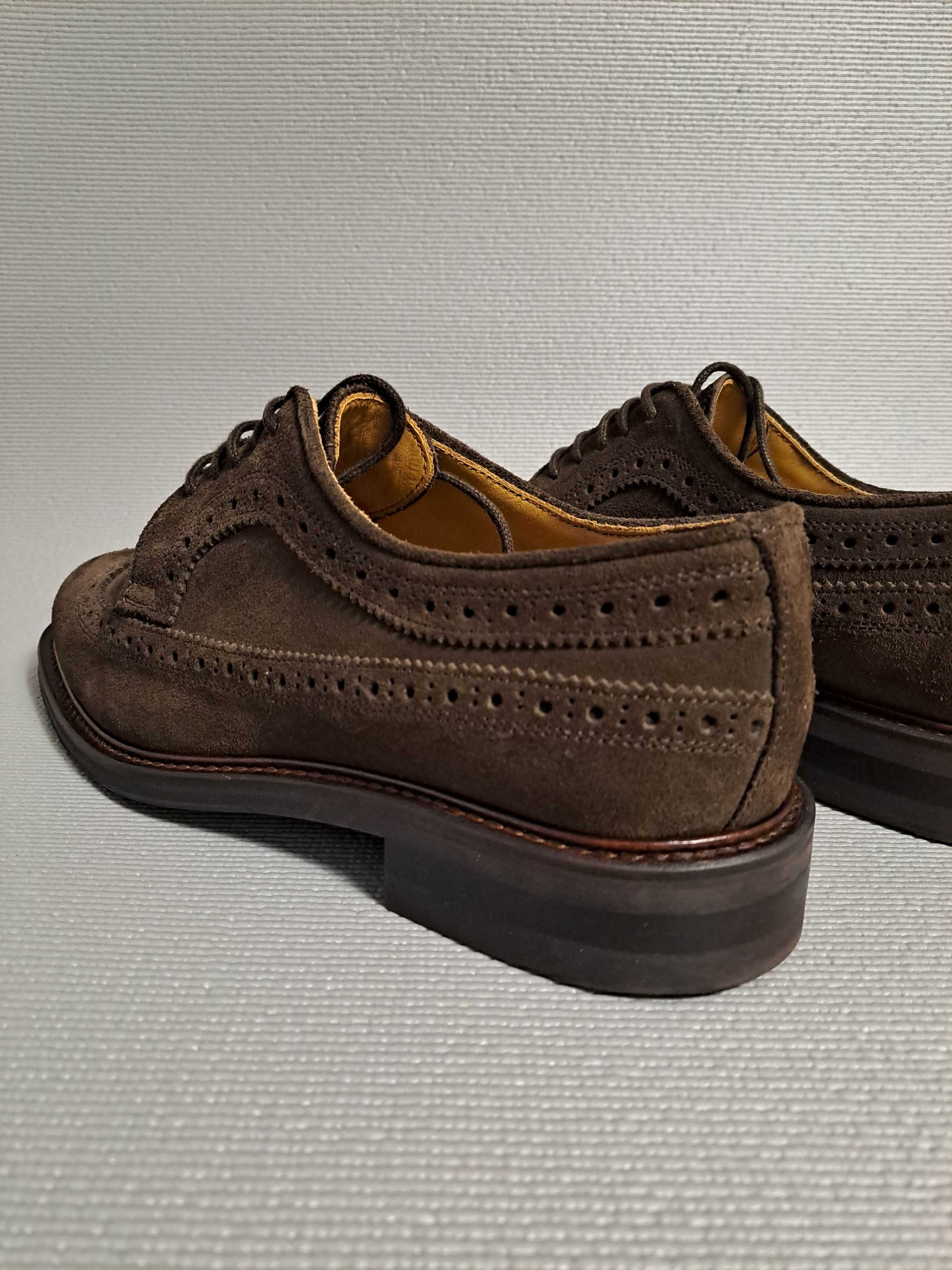 Sapatos Toscanini Oxford Brogue camurça • NOVOS • 40/41