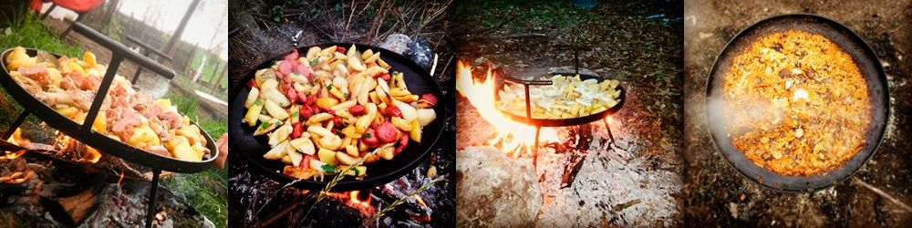 Сковорода для пикника з диска борони от 30см-60см, (крышка и чехол)