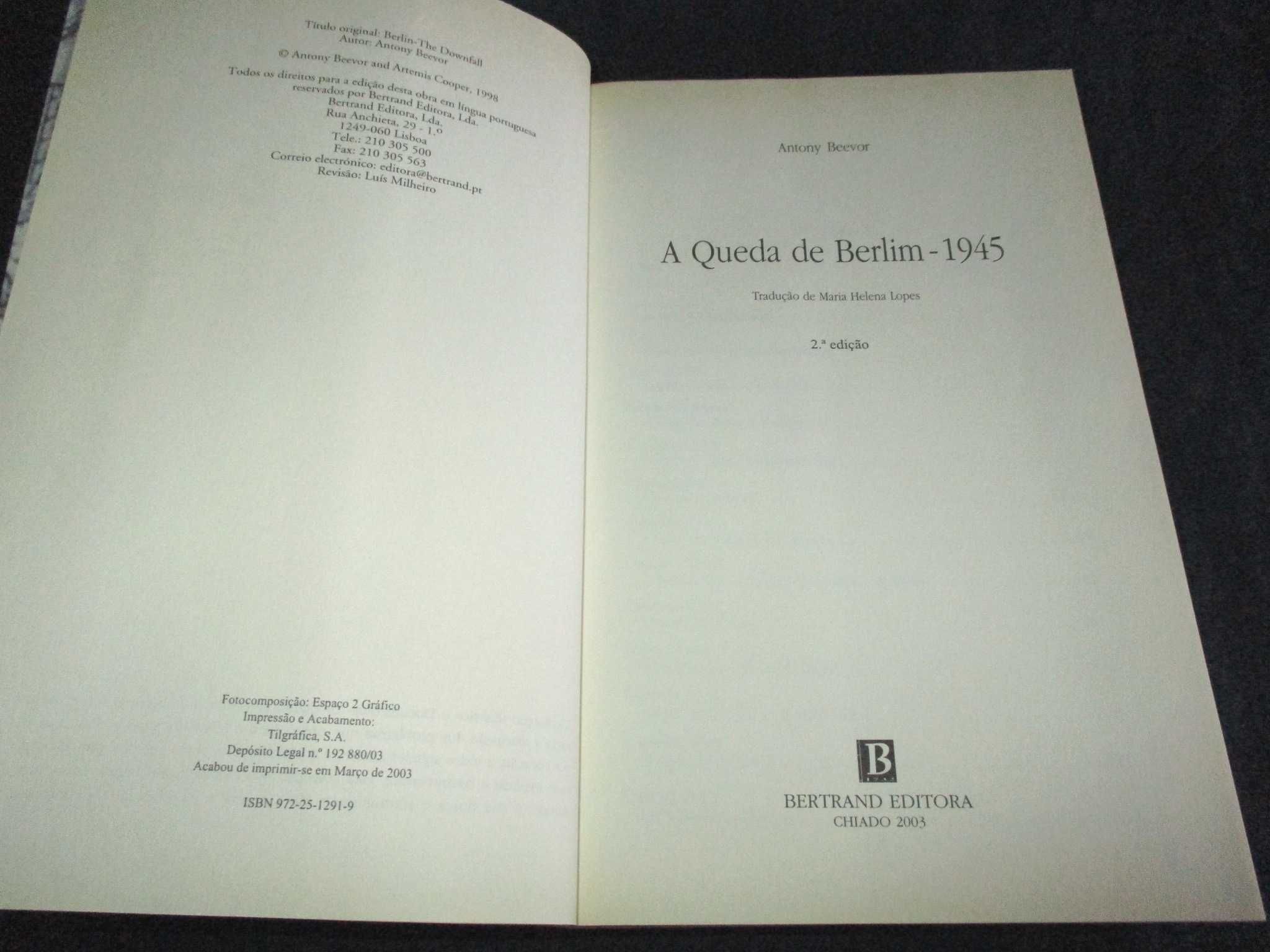 Livro A Queda de Berlim 1945 Antony Beevor