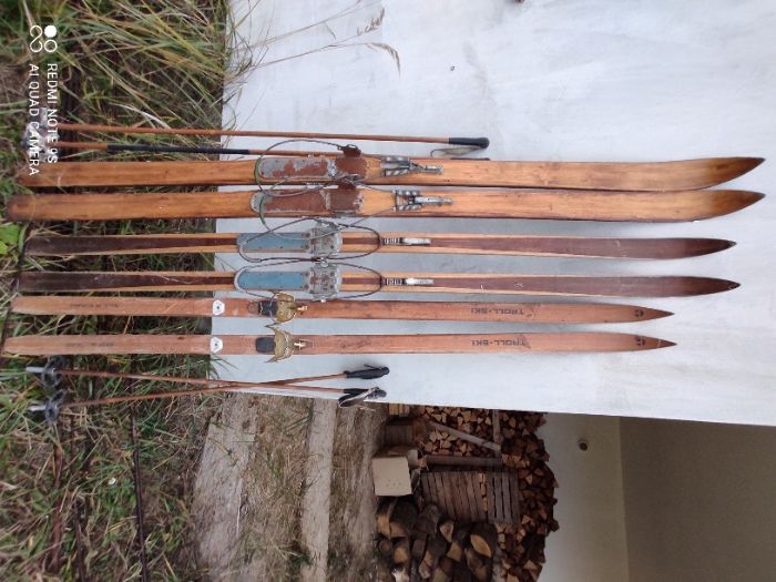 Narty Drewniane Dekoracyjne