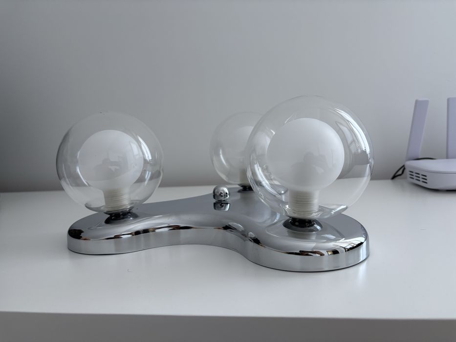 Lampa sufitowa plafon 3 kule chrom