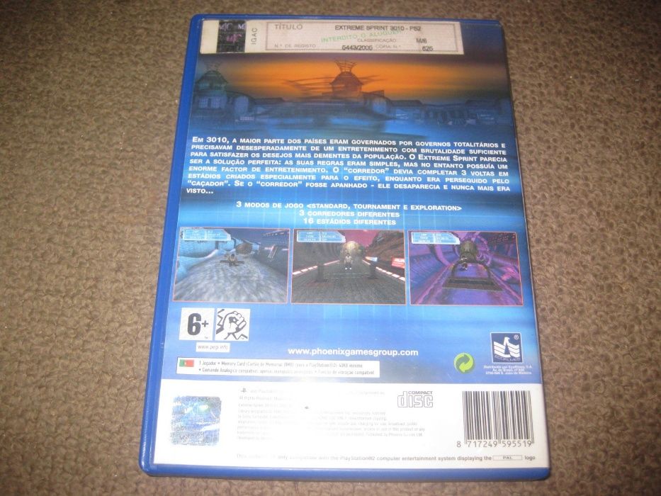 Jogo "Extreme Sprint 3010" PS2/Completo!