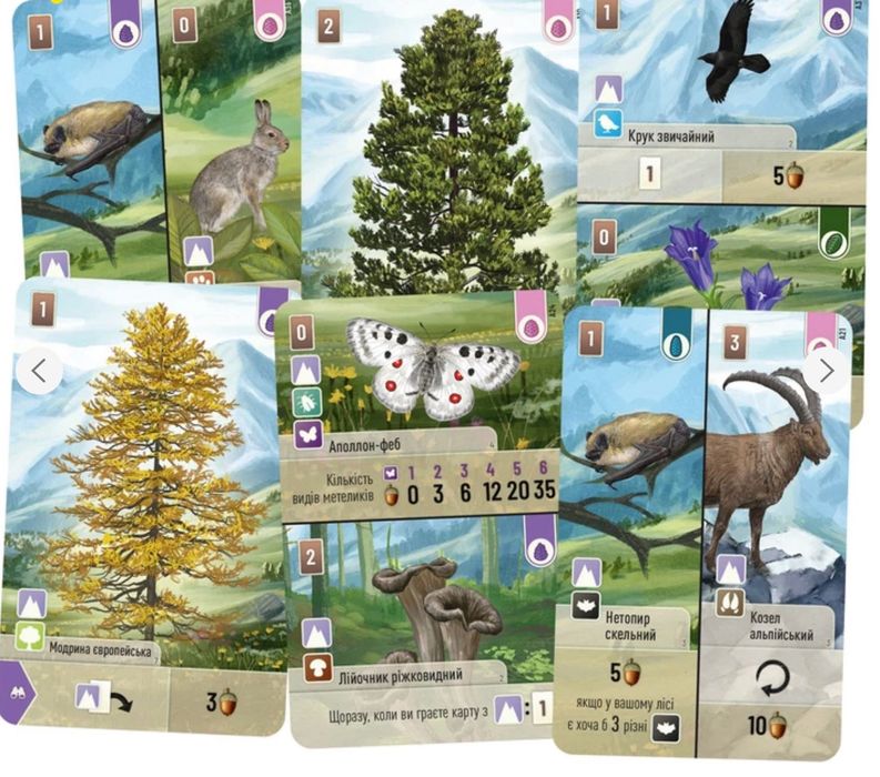 Настільна гра Лісова метушня + доповнення Альпи