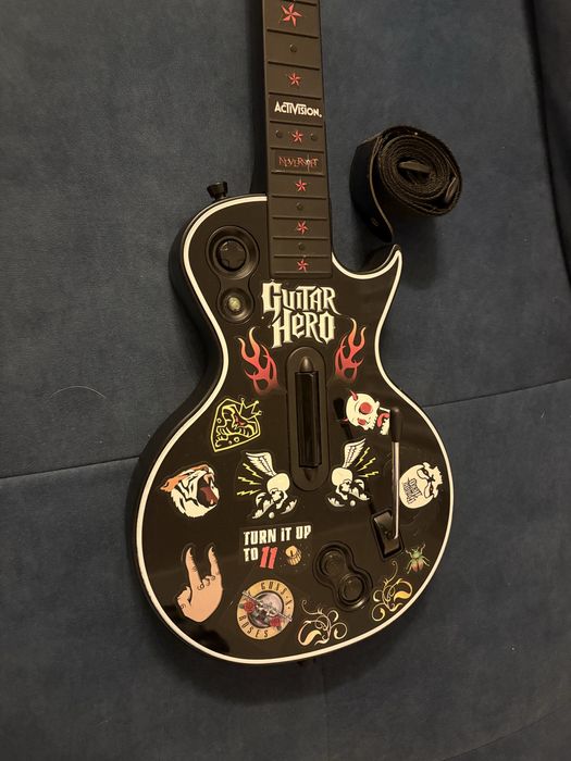 Gitara guitar hero xbox 360 gry rockband band hero beastles