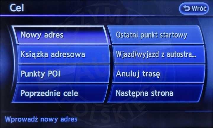 INFINITI G Polskie menu lektor mapa X9HDD USA-EU