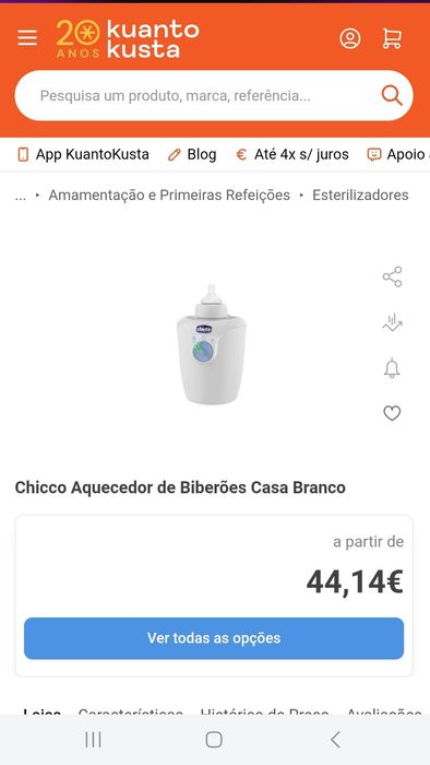 Aquecedor de biberão Chicco