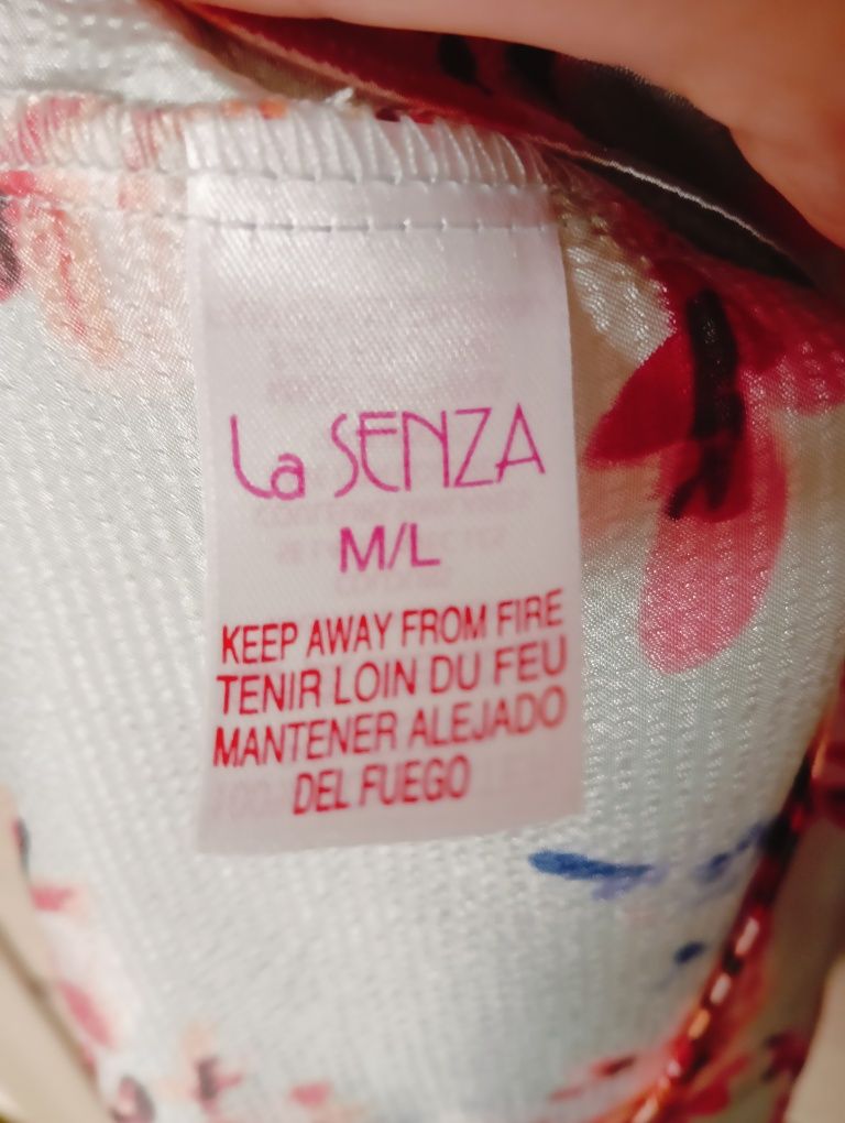 Szlafrok satynowy, szlafrok damski, podomka, r. M/L