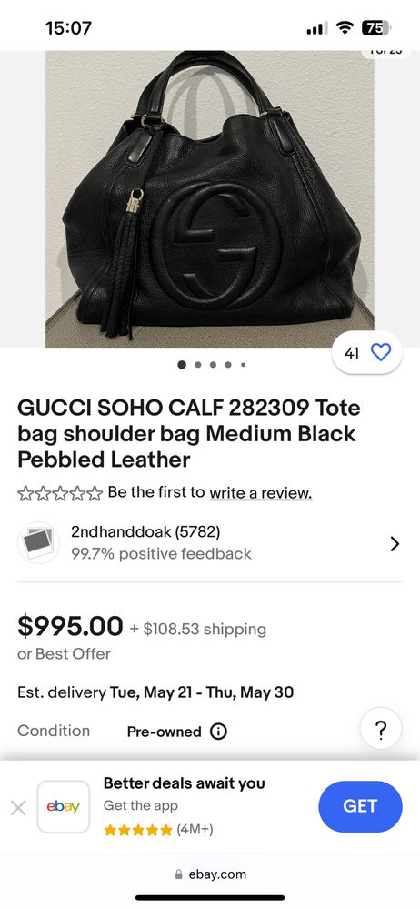 Женская сумка Gucci SOHO 282309 Medium, oригинал