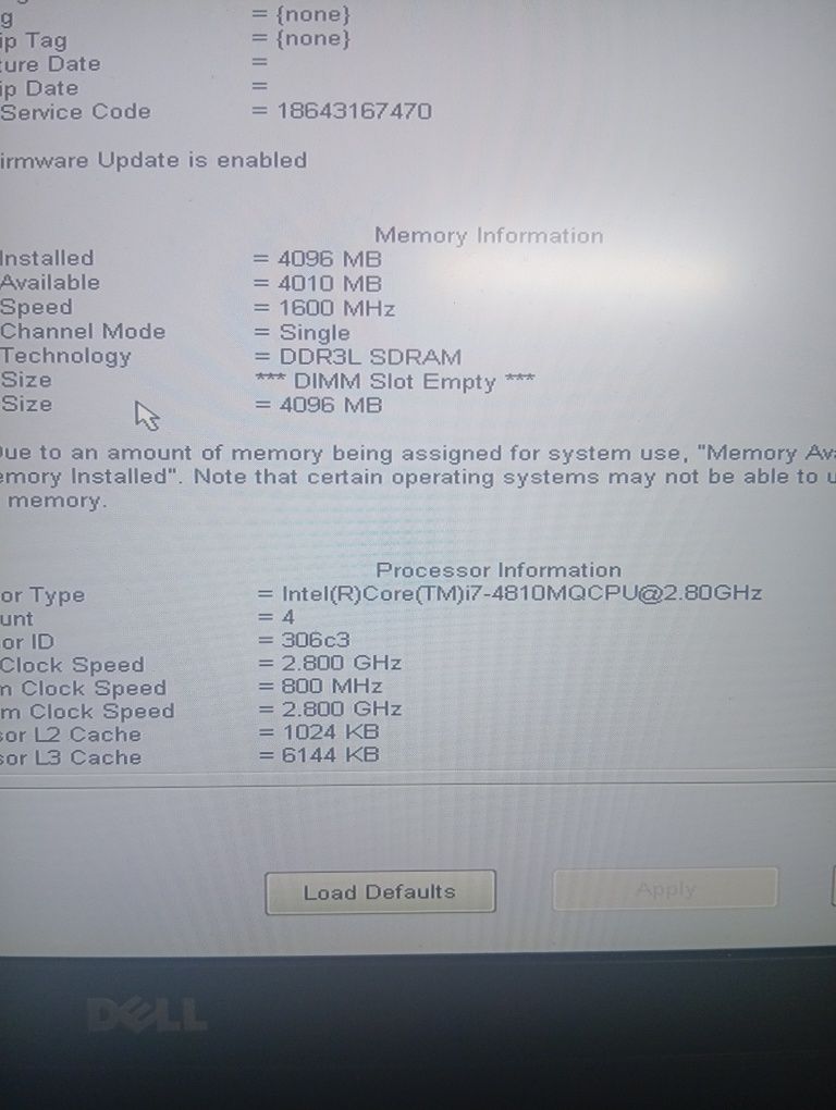 Процесор ноутбука Intel Core i7-4810M SR1PV 47W Socket G3