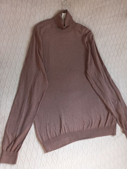 Zestaw NOWYCH bawełnianych swetrów z golfem XXL