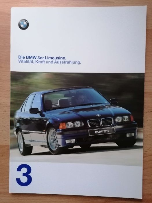 Prospekt BMW 3 E36 Sedan 316i 320i 320i 323i 328i 318tds 325td 325tds