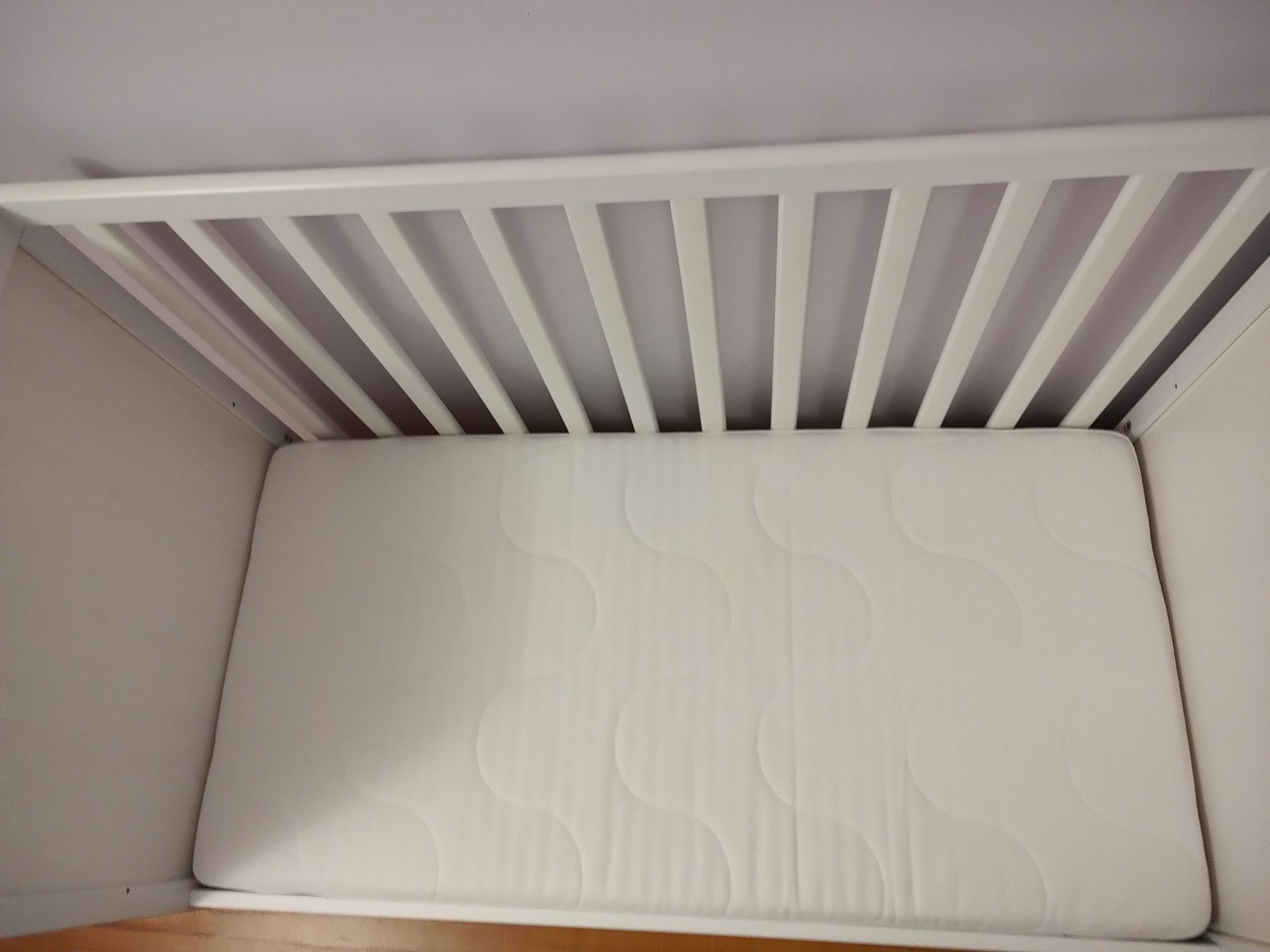 Łóżeczko dziecięce białe 60x120 IKEA Sundvik, jak nowe