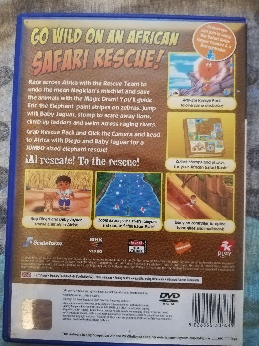 Go Diego Go Safari Rescue PS2 możliwa zamiana