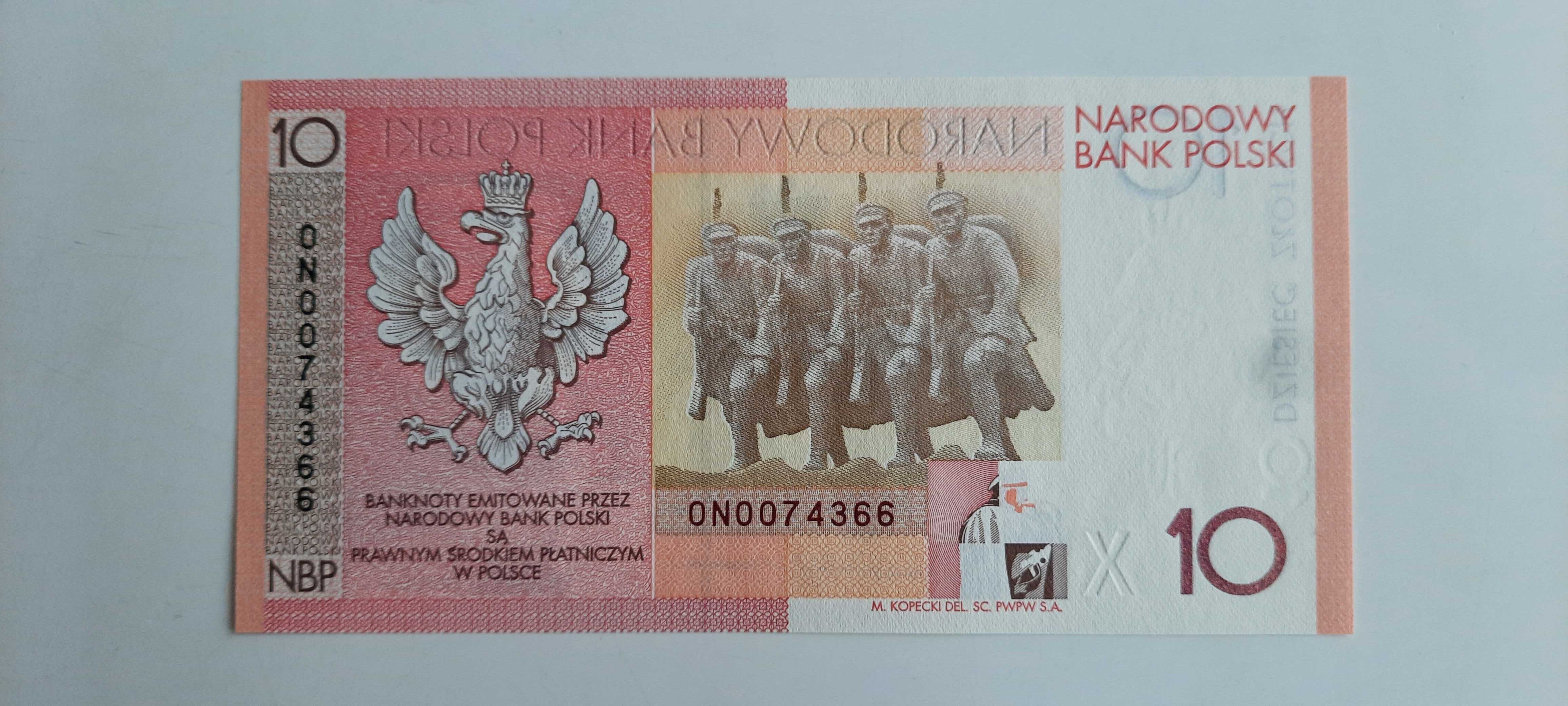 10 zł- 90 rocznica /banknot niepodległościowy/ niepodległość-Piłsudski