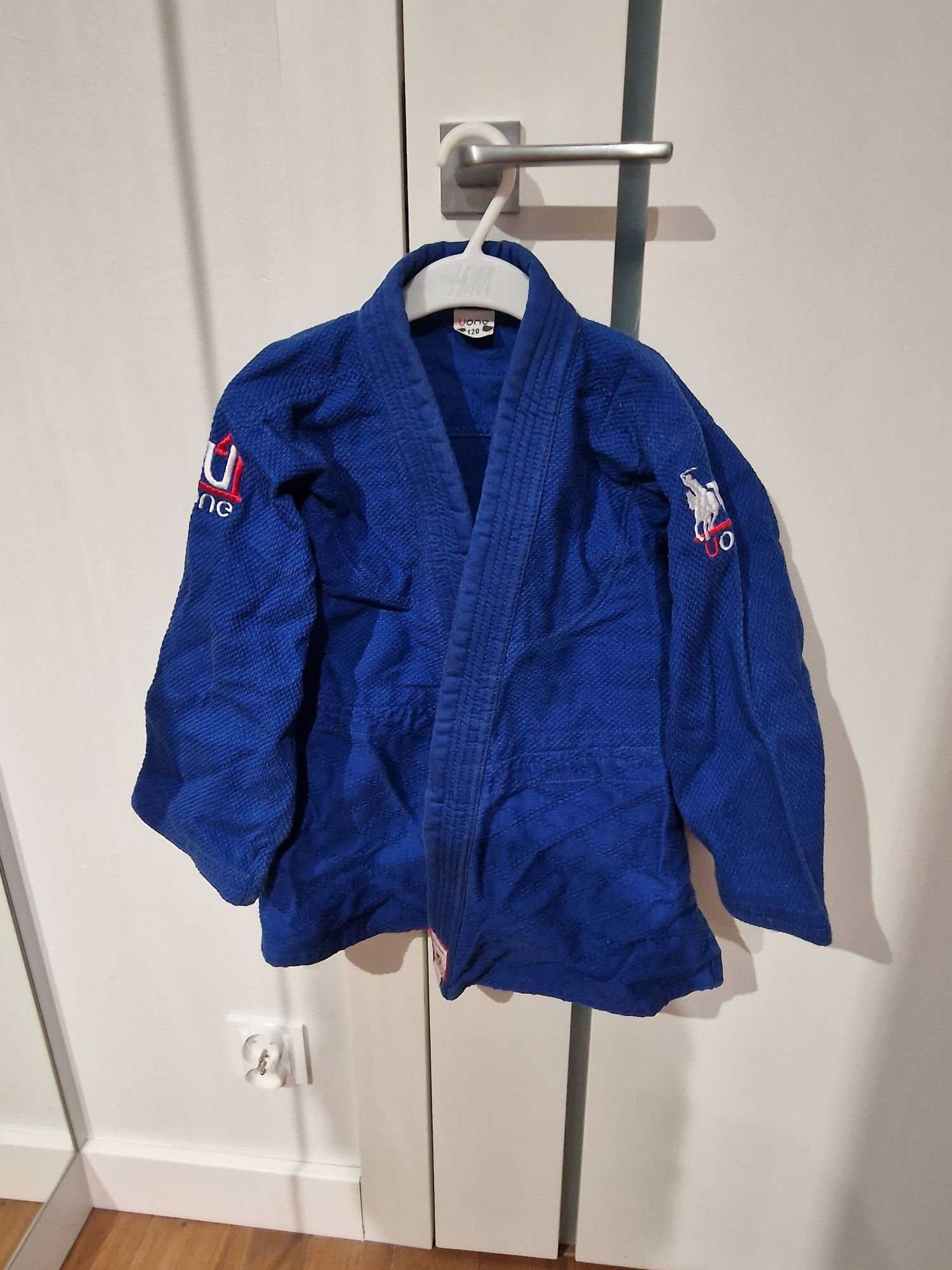 KOMPLET firmy UONE Strój do Judo Judoga Niebieski 120cm z workiem